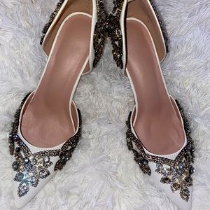 BLING White Bridal Wedding Heel bedazzled jewels
